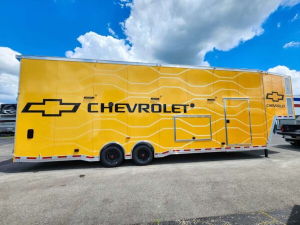 8.5’x40′ Custom Car Hauler Marketing Trailer for Chevrolet - Image 11