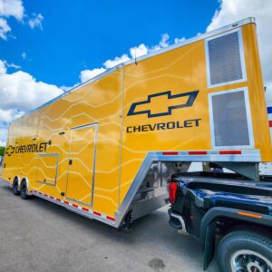 8.5’x40′ Custom Car Hauler Marketing Trailer for Chevrolet