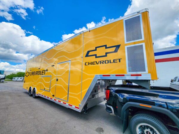 8.5’x40′ Custom Car Hauler Marketing Trailer for Chevrolet