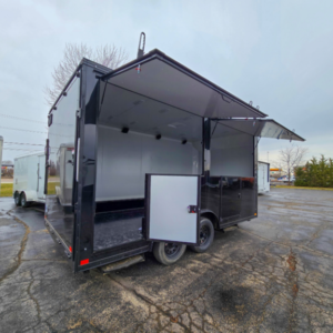 8.5’x16′ Dutch Door Vending Trailer (Night Rider)