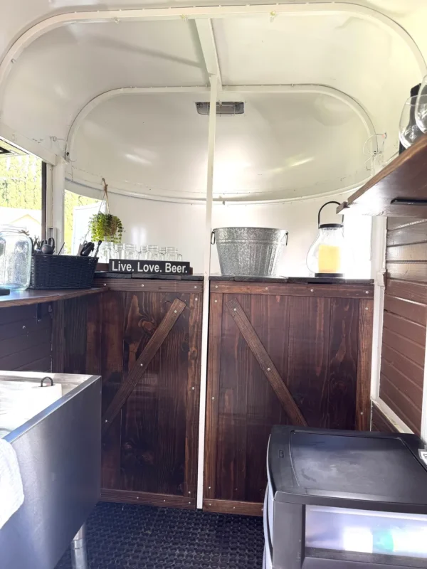 1984 White w/Wood LOADED 2-Horse Trailer Mobile Bar - Image 8