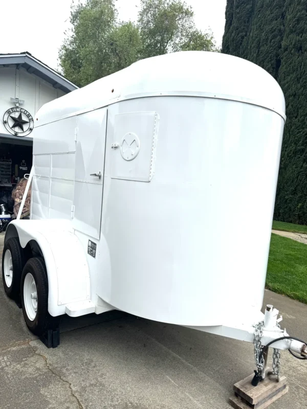 1984 White w/Wood LOADED 2-Horse Trailer Mobile Bar - Image 5